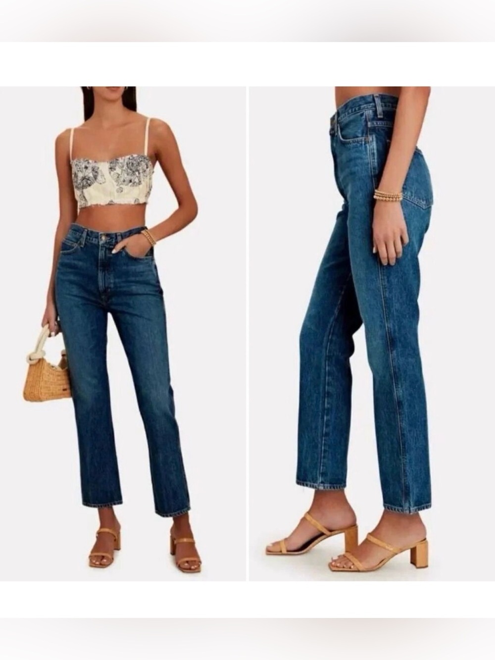 Agolde 90s Pinch Waist Button Fly Denim Jean Women 32 Organic Cotton Medium Wash